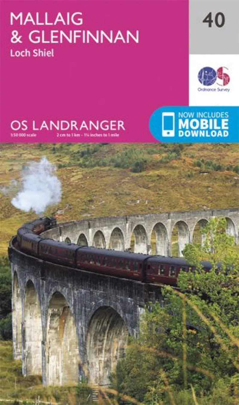 OS Landranger Map 40 - Mallaig and Glenfinnan Loch Shiel